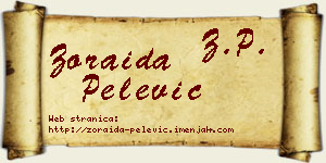 Zoraida Pelević vizit kartica